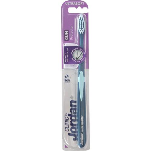 Jordan Clinic Gum Protector Toothbrush Soft 1 Τεμάχιο Μαλακή Οδοντόβουρτσα για Βαθύ Καθαρισμό με Εξαιρετικά Λεπτές Ίνες Κωδ 310059 - Πετρόλ